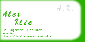 alex klie business card